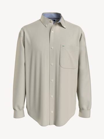 Férfi Tommy Hilfiger Essential solid twill overshirt Ingek Bézs | HU 1041SGL